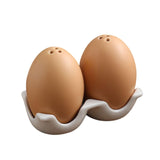 Maxbell Salt Pepper Sugar Bottle Set Egg Shape Flavoring Jar for Housewarming Home A