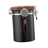 Maxbell Coffee Jar with Exhaust Valve with Seal Lid Airtight Tank for Nuts Rice