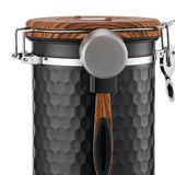 Maxbell Coffee Jar with Exhaust Valve with Seal Lid Airtight Tank for Nuts Rice