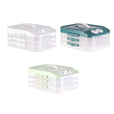 Maxbell Frozen Dumpling Box Dumpling Organizer Bins for Restaurant Kitchen Home White