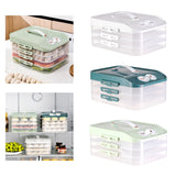 Maxbell Frozen Dumpling Box Dumpling Organizer Bins for Restaurant Kitchen Home White