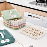 Maxbell Frozen Dumpling Box Dumpling Organizer Bins for Restaurant Kitchen Home White