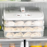 Maxbell Frozen Dumpling Box Dumpling Organizer Bins for Restaurant Kitchen Home White