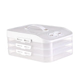 Maxbell Frozen Dumpling Box Dumpling Organizer Bins for Restaurant Kitchen Home White