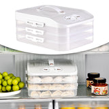 Maxbell Frozen Dumpling Box Dumpling Organizer Bins for Restaurant Kitchen Home White