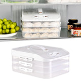 Maxbell Frozen Dumpling Box Dumpling Organizer Bins for Restaurant Kitchen Home White