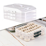 Maxbell Frozen Dumpling Box Dumpling Organizer Bins for Restaurant Kitchen Home White