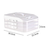 Maxbell Frozen Dumpling Box Dumpling Organizer Bins for Restaurant Kitchen Home White