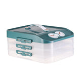 Maxbell Frozen Dumpling Box Dumpling Organizer Bins for Restaurant Kitchen Home Dark Green