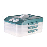 Maxbell Frozen Dumpling Box Dumpling Organizer Bins for Restaurant Kitchen Home Dark Green