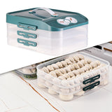 Maxbell Frozen Dumpling Box Dumpling Organizer Bins for Restaurant Kitchen Home Dark Green