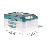 Maxbell Frozen Dumpling Box Dumpling Organizer Bins for Restaurant Kitchen Home Dark Green