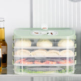 Maxbell Frozen Dumpling Box Dumpling Organizer Bins for Restaurant Kitchen Home Green