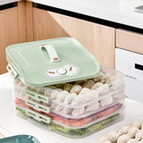 Maxbell Frozen Dumpling Box Dumpling Organizer Bins for Restaurant Kitchen Home Green