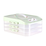 Maxbell Frozen Dumpling Box Dumpling Organizer Bins for Restaurant Kitchen Home Green