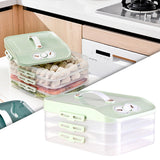 Maxbell Frozen Dumpling Box Dumpling Organizer Bins for Restaurant Kitchen Home Green