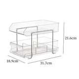 Maxbell Acrylic 2 Layer Clear Spices Rack Organizer for Bedroom Kitchen Countertop Style A