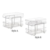 Maxbell Acrylic 2 Layer Clear Spices Rack Organizer for Bedroom Kitchen Countertop Style A