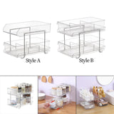 Maxbell Acrylic 2 Layer Clear Spices Rack Organizer for Bedroom Kitchen Countertop Style A