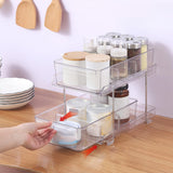 Maxbell Acrylic 2 Layer Clear Spices Rack Organizer for Bedroom Kitchen Countertop Style A