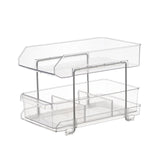 Maxbell Acrylic 2 Layer Clear Spices Rack Organizer for Bedroom Kitchen Countertop Style A