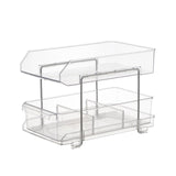 Maxbell Acrylic 2 Layer Clear Spices Rack Organizer for Bedroom Kitchen Countertop Style A