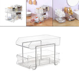 Maxbell Acrylic 2 Layer Clear Spices Rack Organizer for Bedroom Kitchen Countertop Style A