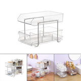 Maxbell Acrylic 2 Layer Clear Spices Rack Organizer for Bedroom Kitchen Countertop Style A