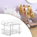Maxbell Acrylic 2 Layer Clear Spices Rack Organizer for Bedroom Kitchen Countertop Style A