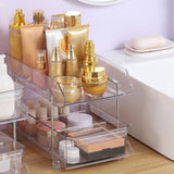 Maxbell Acrylic 2 Layer Clear Spices Rack Organizer for Bedroom Kitchen Countertop Style A