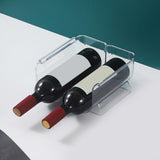 Maxbell Water Bottle Holder Display Holder Bottle Rack for Countertop Hotel Cabinet 2 Slots