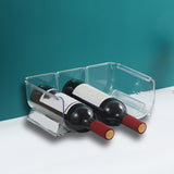 Maxbell Water Bottle Holder Display Holder Bottle Rack for Countertop Hotel Cabinet 3 Slots
