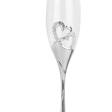 Maxbell Long Stem Champagne Flute Drinkware Goblet for Birthday Bride Restaurant Argent