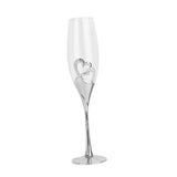 Maxbell Long Stem Champagne Flute Drinkware Goblet for Birthday Bride Restaurant Argent