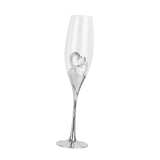 Maxbell Long Stem Champagne Flute Drinkware Goblet for Birthday Bride Restaurant Argent