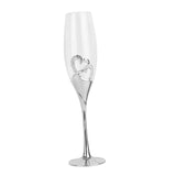 Maxbell Long Stem Champagne Flute Drinkware Goblet for Birthday Bride Restaurant Argent