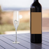Maxbell Long Stem Champagne Flute Drinkware Goblet for Birthday Bride Restaurant Argent