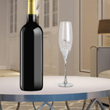 Maxbell Long Stem Champagne Flute Drinkware Goblet for Birthday Bride Restaurant Argent