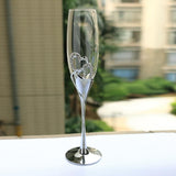 Maxbell Long Stem Champagne Flute Drinkware Goblet for Birthday Bride Restaurant Argent