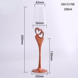 Maxbell Long Stem Champagne Flute Drinkware Goblet for Birthday Bride Restaurant Rose Aureate