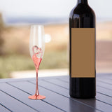 Maxbell Long Stem Champagne Flute Drinkware Goblet for Birthday Bride Restaurant Rose Aureate
