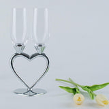 Maxbell Drinks Cup Heart Shaped Glass Cups for Daily Holiday Gifts Argent