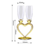 Maxbell Drinks Cup Heart Shaped Glass Cups for Daily Holiday Gifts Aureate