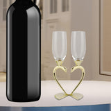 Maxbell Drinks Cup Heart Shaped Glass Cups for Daily Holiday Gifts Aureate