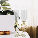 Maxbell Drinks Cup Heart Shaped Glass Cups for Daily Holiday Gifts Aureate