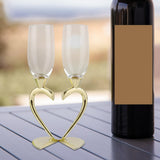 Maxbell Drinks Cup Heart Shaped Glass Cups for Daily Holiday Gifts Aureate