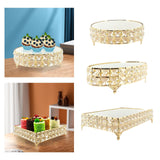 Maxbell Decorative Vanity Tray Entrance Fruit Organizer Dish Serving Tray Cake Stand Oval 28x14.5x8cm