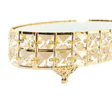 Maxbell Decorative Vanity Tray Entrance Fruit Organizer Dish Serving Tray Cake Stand Oval 28x14.5x8cm