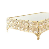 Maxbell Decorative Vanity Tray Entrance Fruit Organizer Dish Serving Tray Cake Stand Square 22.5x33.5x8cm