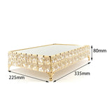 Maxbell Decorative Vanity Tray Entrance Fruit Organizer Dish Serving Tray Cake Stand Square 22.5x33.5x8cm